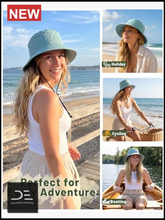 Water-Resistant Bucket Hat UPF 50+ Boonie Sun Hat Foldable Fishing Safari Hat main image 7